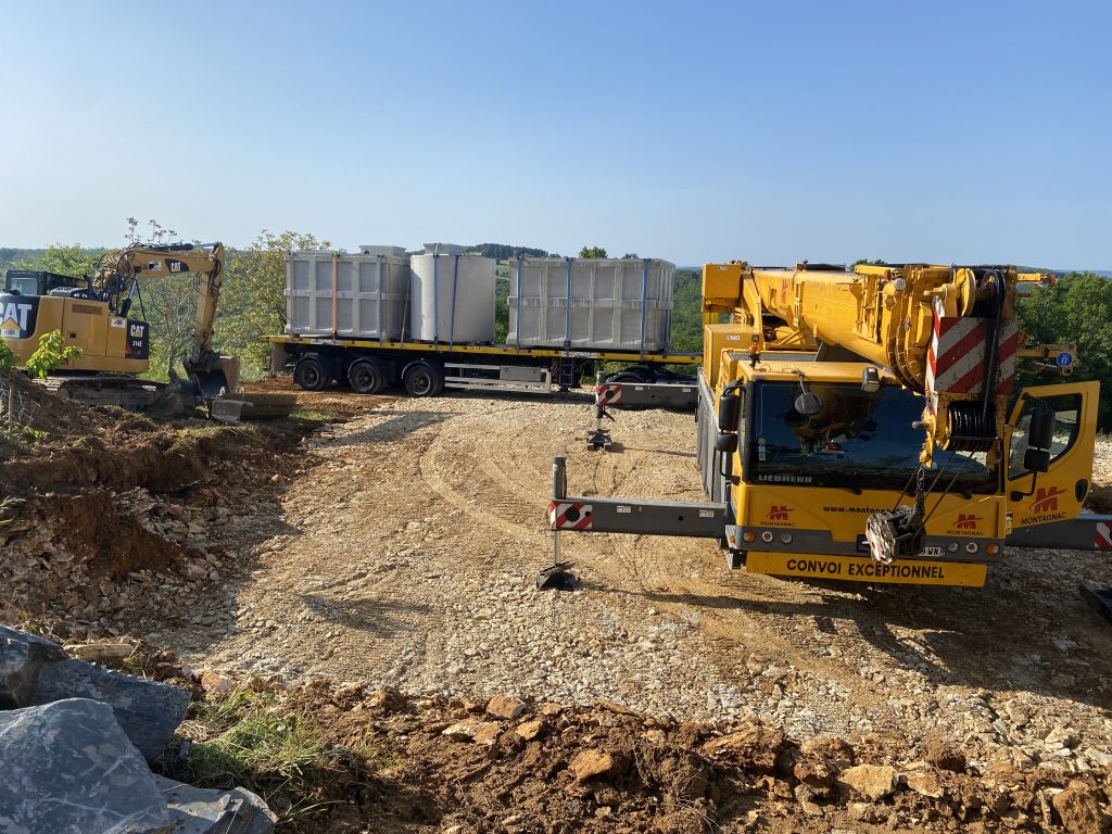 Installation de cuves de rétentions d'eau pluviale sur Salignac-Eyvigues